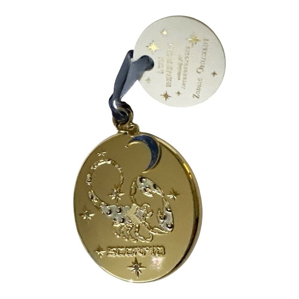 Anthropologie Lou Benesch Zodiac Ornament Gold Plated "Scorpio” NWT - Picture 3 of 4
